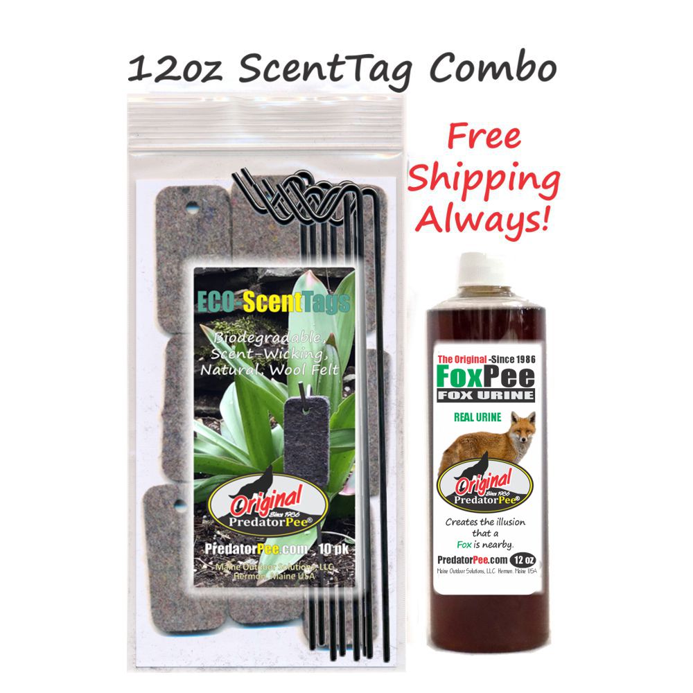 Fox Urine Rodent Deterrent 12 oz ScentTag Combo - 2 Pack