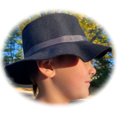 Black Fedora Hat for Kids | Kids Wide Brim Hat