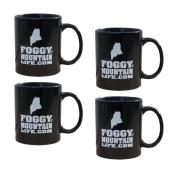 Foggy Mountain Coffee Mugs - 4 Mugs
